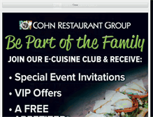 Tablet Screenshot of cohnrestaurants.com